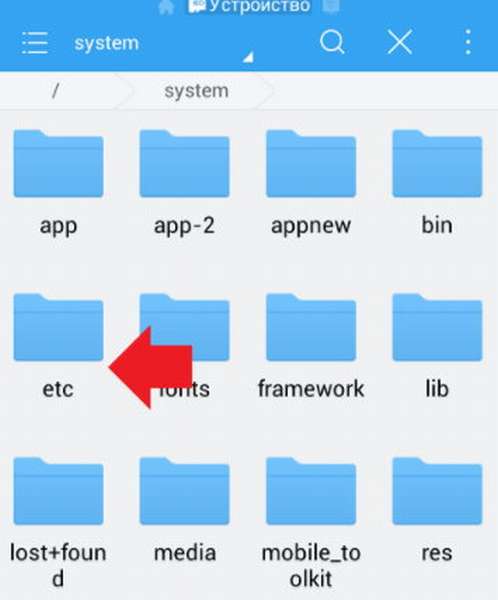 папка etc android