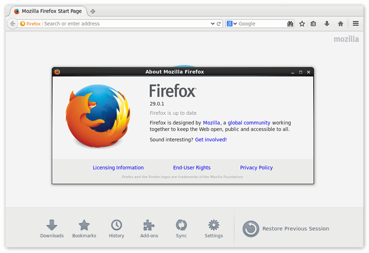 Firefox для Linux