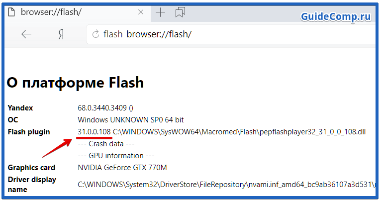 какой flash плеер нужен для yandex browser