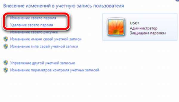  своего пароля windows 7