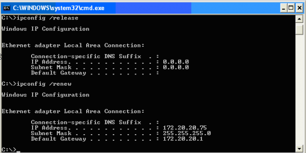 Сброс параметров DNS-сервера