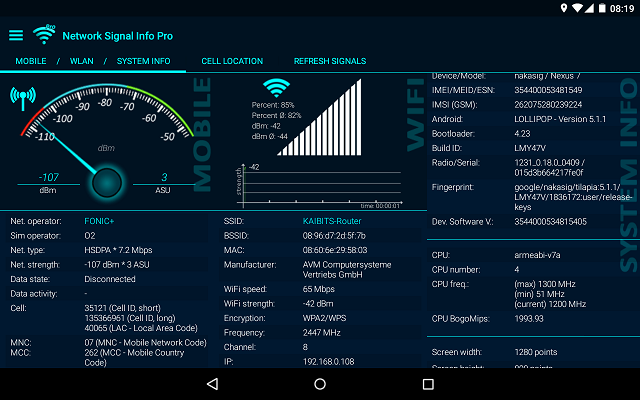 Network Signal Info