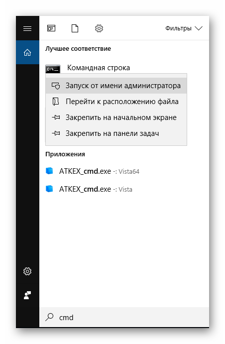 запуск командной строки от имени администратора windows 10