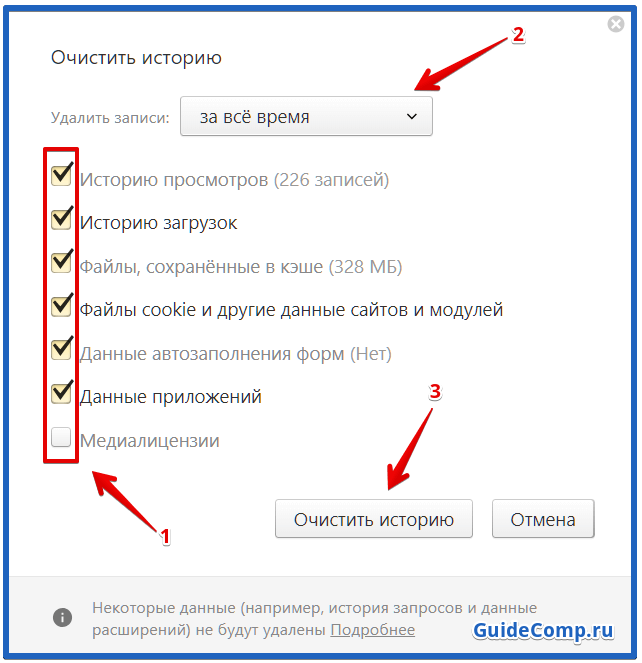 как очистить кокиес в яндекс браузере