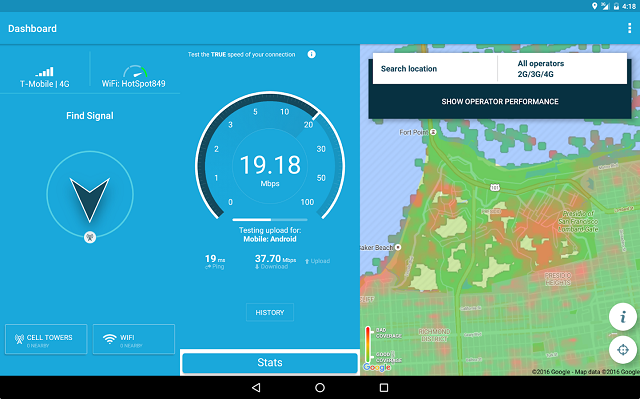 3G 4G WiFi Map & Speed ​​Test