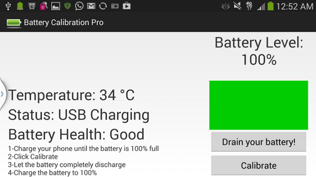 калибровка батареи с помощью Battery Calibration