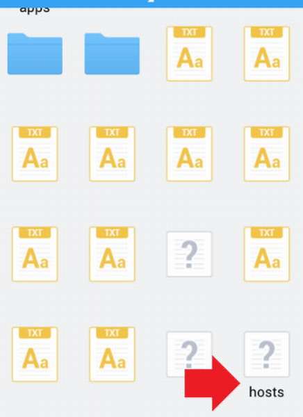 файл hosts android