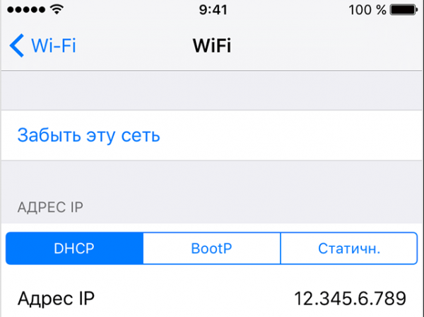 Удаление сети на IOS