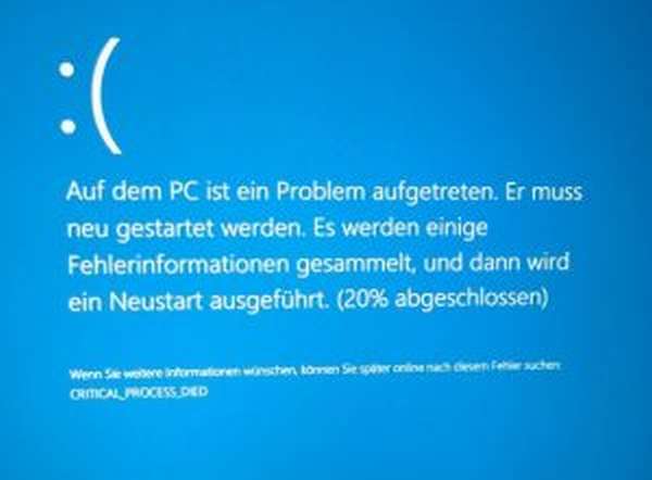 Ошибка Critical Process Died Windows 10 при загрузке как исправить