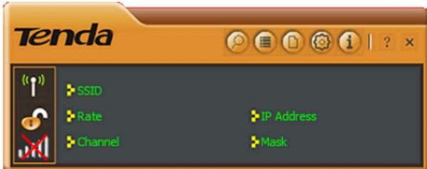 Панель утилиты Tenda WLAN Utility